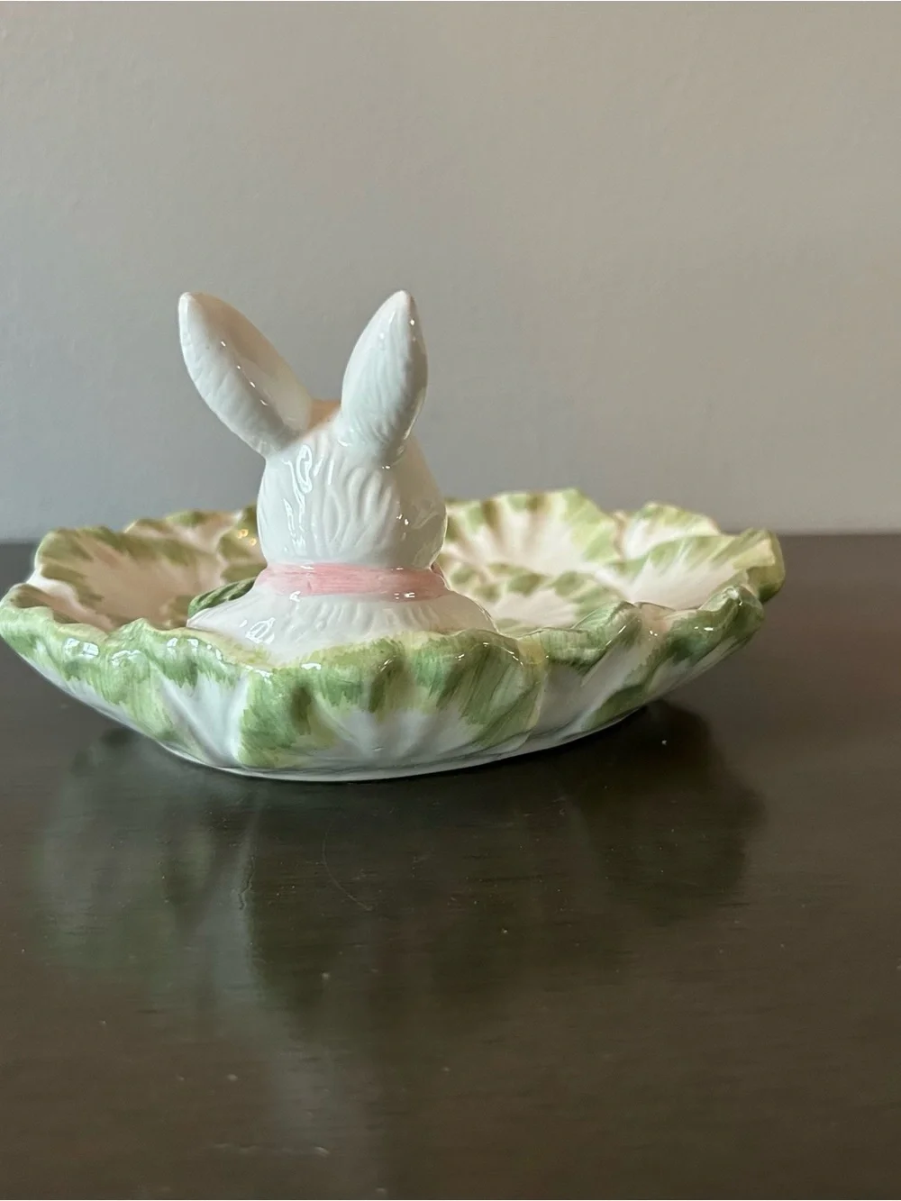Ceramic Bunny Trinket Dish or Soap Dish